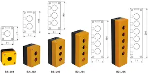 Fungo rosso Di Arresto di Emergenza Push Button Switch E-Stop Scatola di Controllo