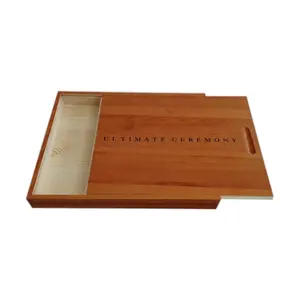 Luxury Wooden Photo Display Box Sliding lid Wooden Ultimate Pictures Ceremony Box