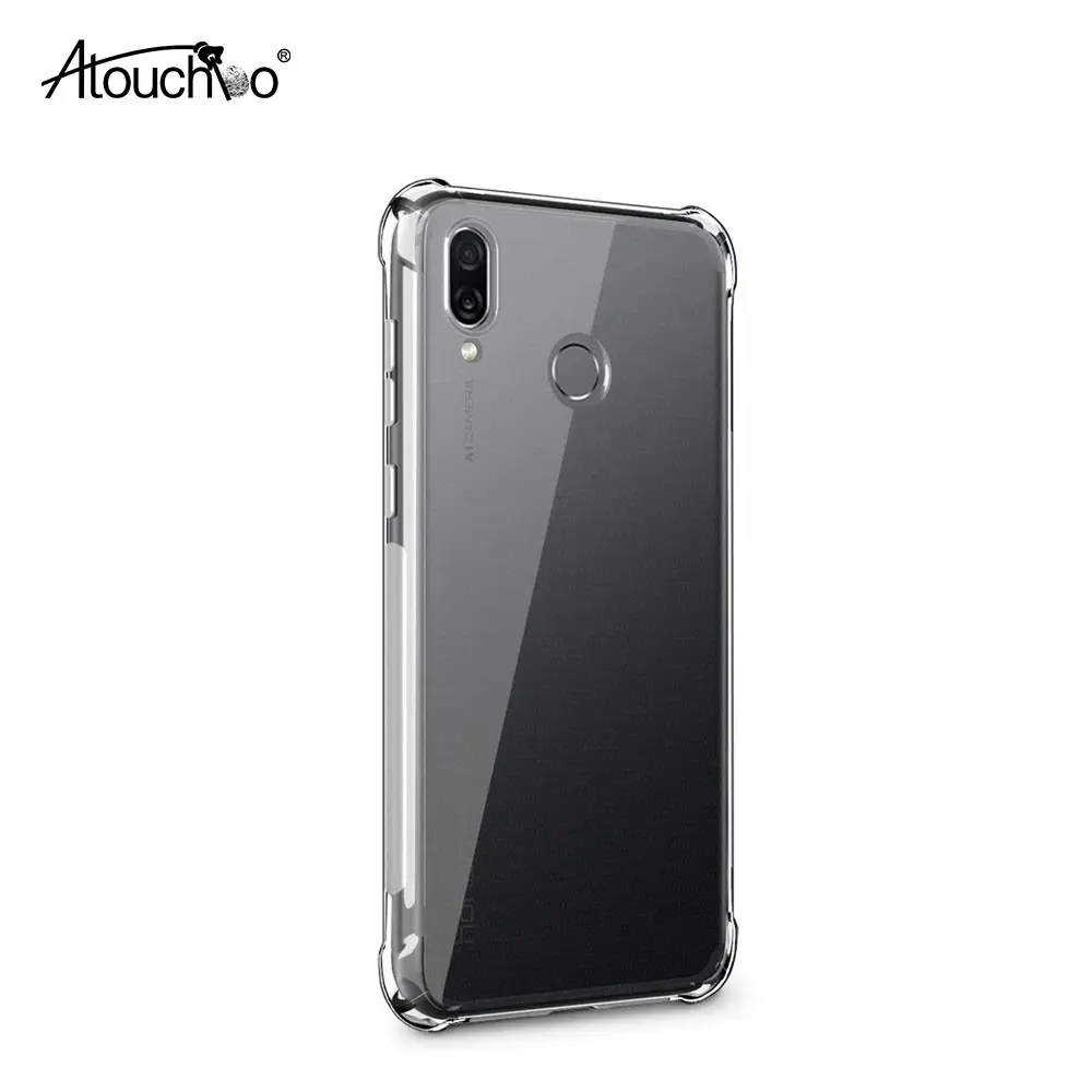 ATOUCHBO Armor Flexible Clear Soft TPU Bumper Case with Anti Shock-Absorption Back Protective Phone Cover for Huawei Honor Play