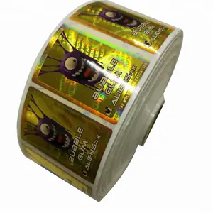 Custom Hologram Adhesive Sticker Labels With Customized Logo In Roll Packing