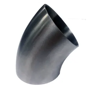 High Quality Seamless Stainless Steel DIN sanitary 45 degree elbow