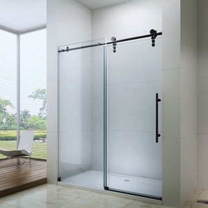 Exceed 2025 Home Type coulissant Installation facile Cadre en acier inoxydable 304 Pièces Porte de douche en verre