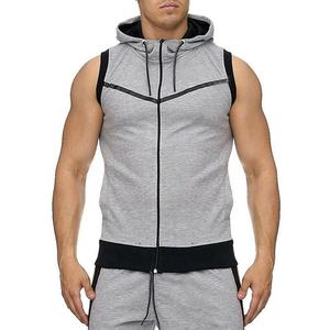 เสื้อแขนกุดมีฮู้ดสำหรับผู้ชายเสื้อกั๊กกันหนาวแบบลำลองมีฮู้ดสำหรับเล่นกีฬามีเอกลักษณ์ - Product Image 1