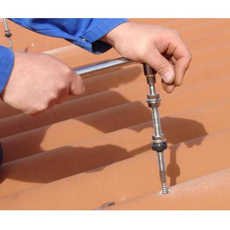 Крепление HQ, китайский производитель, Двойная резьба, нержавеющая сталь, солнечный кровельный болт M10