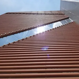 Dinding tirai Louver Panel dinding dekoratif eksterior aluminium untuk estetika dan fungsionalitas yang ditingkatkan