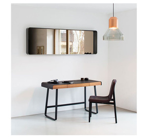 Contemporary Brushed Black Metal Framed Rounded Corner <strong>Wall</strong> <strong>Rectangle</strong> <strong>Mirror</strong> Horizontal or Vertical Design Artisan Home Decor - Product Image 3
