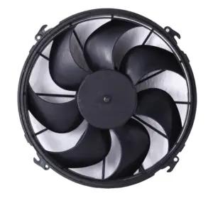 24V bus cooling fan for replacing SPAL 12 inch fan DC brush motor 12V and 24V pull (suction) type 7 blades from China factory