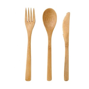 Meilleure vente baguettes en paille de bambou faites à la main <span class=keywords><strong>couteau</strong></span> <span class=keywords><strong>fourchette</strong></span> cuillère couverts avec sac Portable - Product Image 3