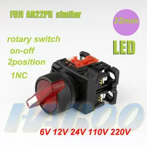 Iluminado luz rotary mudar dia.22mm on - off com led 2 / chave seletora de 3 posições 12 V 24 V 110 V 220 V 1na