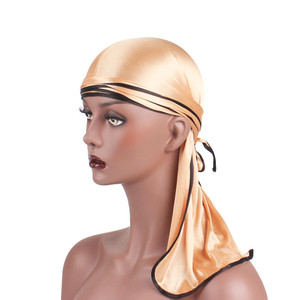 Logo personnalisé populaire uni unisexe solide Polyester Du Rags Turban Doo chiffon satin soyeux <span class=keywords><strong>Durag</strong></span> pour hommes - Product Image 6