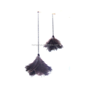 Al por mayor venta caliente artística FD-5-1 de plumas de avestruz Duster Nat Grey - Product Image 1
