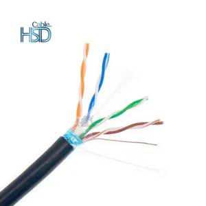 Высокоскоростной наружный кабель LAN, водонепроницаемый кабель, витая пара, UTP, STP, FTP, Cat 6 6A, 23AWG, 0,56 мм, BC, CCA, 1000 футов