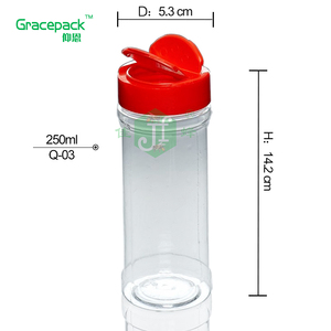 <strong>PET</strong> Jar 250ml Plastic Spice Container With Butterfly Hat Plastic Pepper Shaker - Product Image 4
