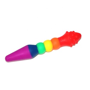 Arco iris doble cara Anal consolador de pene trasero cuentas - Product Image 3