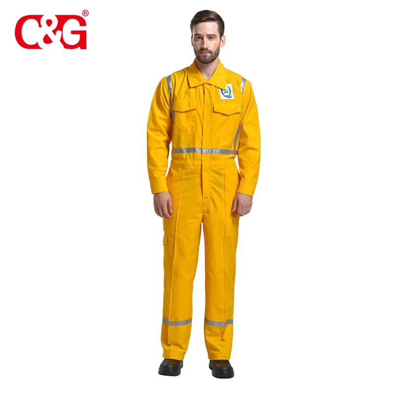 Flame resistant/fire retardant workwear coverall clothing