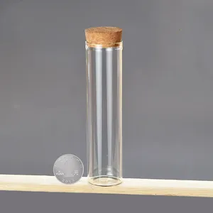 Diameter 30ミリメートルTransparent Glass Bottles Corks Cover Test Tube Jars BottlesためSand Liquid Food Eco-Friendly Glass Bottles