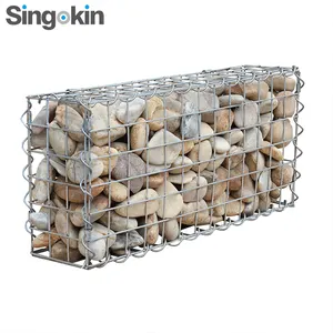 Jaula de piedra de caja de gaviones de malla de alambre de Metal de pared de retención barata