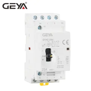 GEYA GYHC 4P 16A 4NO 220V 50Hz, Rel Din AC Rumah Tangga Kontrol Manual