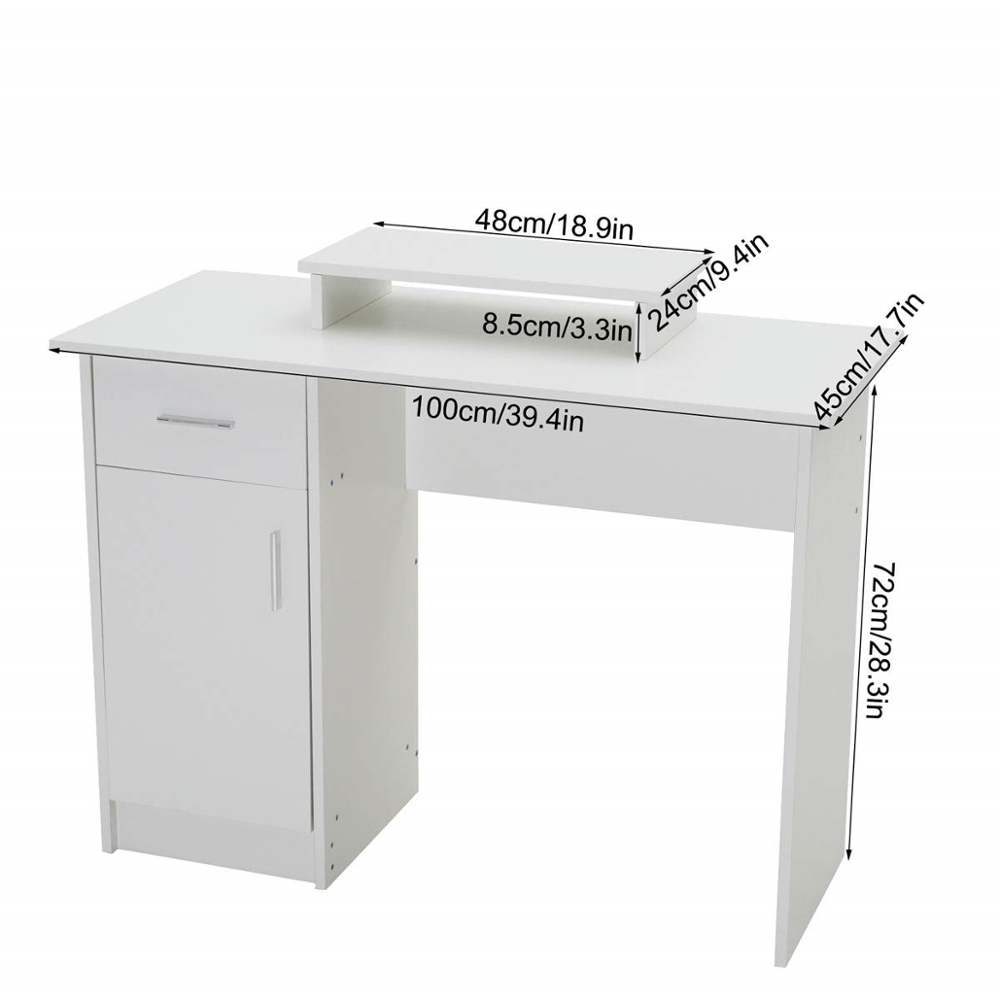 Современный белый компьютерный стол с ящиками, учебный письменный стол для офиса