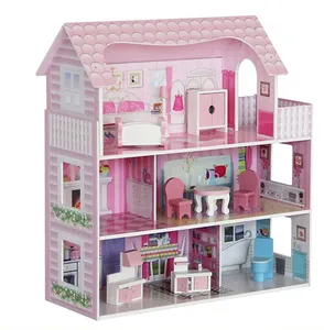 Оптовые продажи кукла барби дом мечты игрушка-Новинка 2021, фирменный кукольный домик, игрушка, детская мебель, счастливая семья, гигант, «сделай сам», детский Кукольный домик