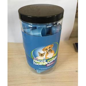 Doigt doux Pet Chien Chat <span class=keywords><strong>Animal</strong></span> Chiot Bouche Orale Brosse À Dents Avec 50 Pièces Dans <span class=keywords><strong>Un</strong></span> Baril Transparent - Product Image 2