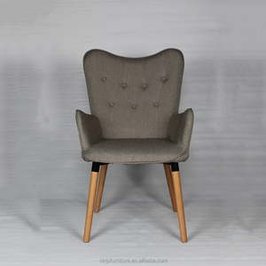 Chaise en tissu avec bras Offre Spéciale accoudoir canapé chaise moderne tissu couverture pu fauteuil tapissé dinant des chaises en bois massif moderne - Product Image 5