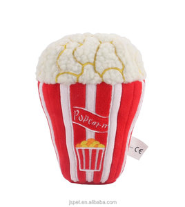 Juguete de peluche en forma de comida rápida para perros: chirriante / sándwich / papas fritas / palomitas de maíz para mascota - Product Image 5