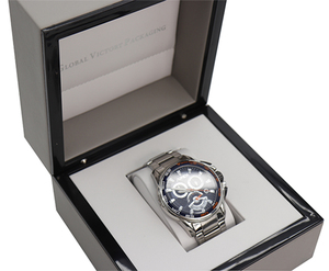 Di lusso grigio freddo DELL'UNITÀ di elaborazione di cuoio della cassa per orologi contenitore di vigilanza di cuoio di trasporto del commercio all'ingrosso su ordinazione - Product Image 4