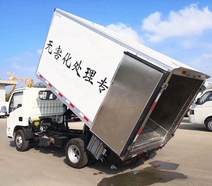 Yuejin 4x2 <span class=keywords><strong>camion</strong></span> di trasporto di animali morti 8cbm morte del corpo congelatore - Product Image 3