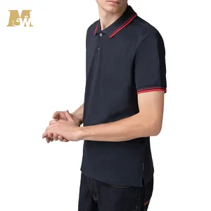 Último diseño U S Color liso combinación Polo camiseta para hombres