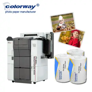 2019 Colorway Harga Pabrik Gulungan Kertas Foto Minilab untuk Pencetak Inkjet Kertas Minilab Kering untuk NORITSU,FUJI, Printer EPSON