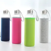 Bottiglia di acqua di vetro riutilizzabile portatile 550ml del produttore all'ingrosso promozionale della cina del prodotto di vendita caldo