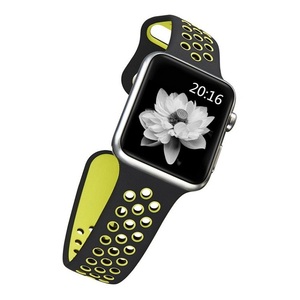 Doble banda de color para <span class=keywords><strong>Apple</strong></span> <span class=keywords><strong>Watch</strong></span> <span class=keywords><strong>38mm</strong></span> 42mm de silicona suave de iWatch <span class=keywords><strong>pulsera</strong></span> de reloj de <span class=keywords><strong>Apple</strong></span> de la serie 1. 2. 3. - Product Image 1