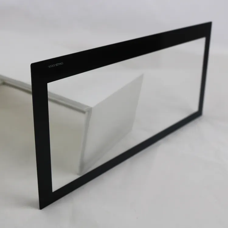 Fabrika akıllı ev 0.7 MM şeffaf düz LCD TV dokunmatik ekran ön kapak temperli cam Panel