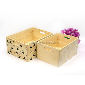 Boîtes de caisse en bois de pin non finies <span class=keywords><strong>petite</strong></span> boîte de rangement avec logo - Product Image 2