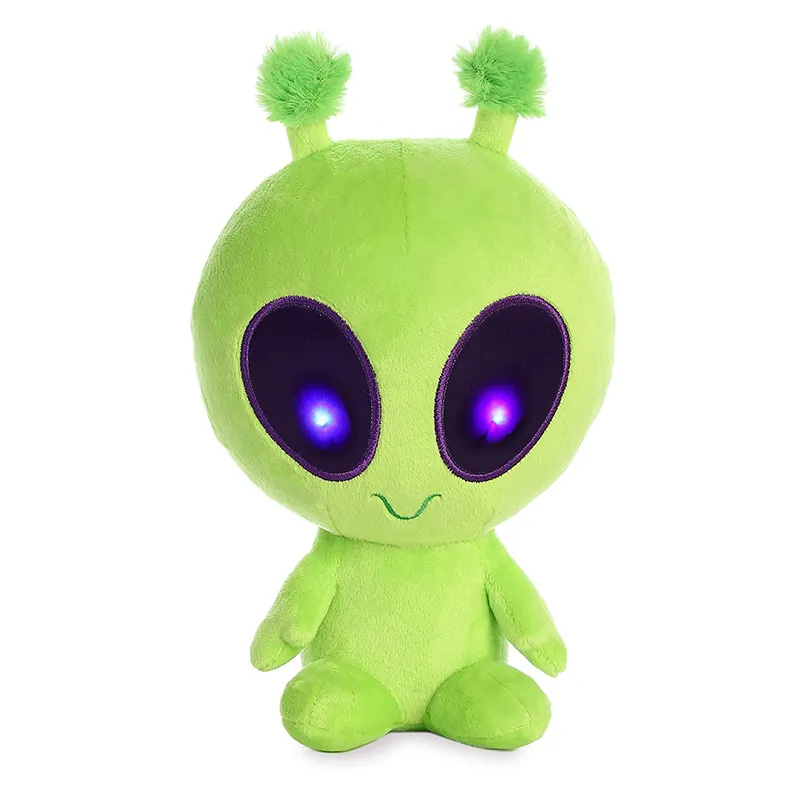 Benutzer definierte Polyester Gefüllte Plüsch Grün Alien Puppenspiel zeug