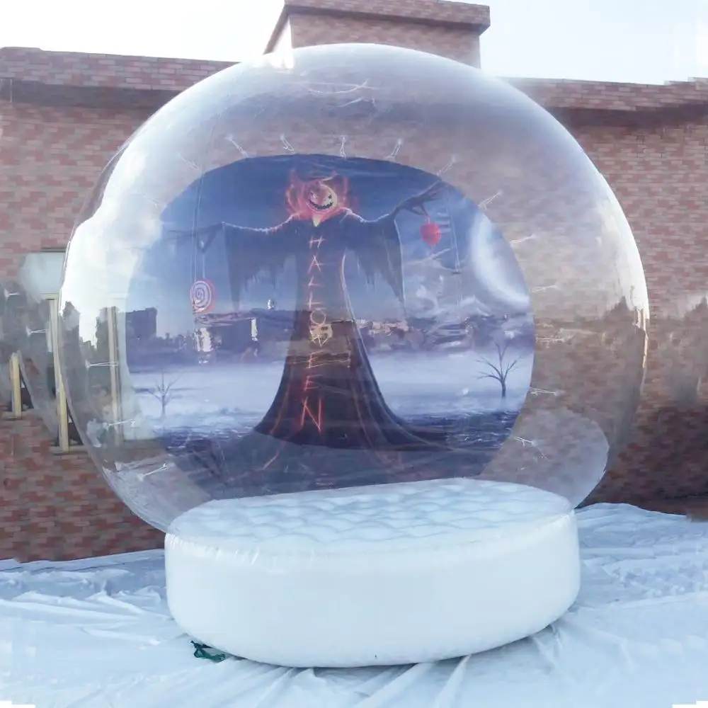 Christmas Snow Globe Inflatable Snow Ball PVC แสดง Ball