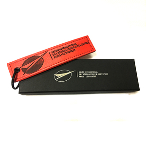 Llavero de cuero genuino Pu promocional con llavero negro para regalo de coche - Product Image 4