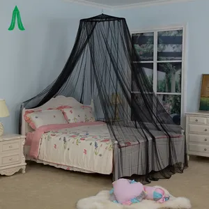 最新のホームデコレーションベッド子供キャノピー黒王女の蚊帳