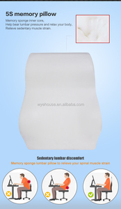 Coussin orthopédique en mousse à mémoire <span class=keywords><strong>de</strong></span> forme, <span class=keywords><strong>pour</strong></span> chaise à l'extérieur, soutien lombaire, avec housse en maille - Product Image 5