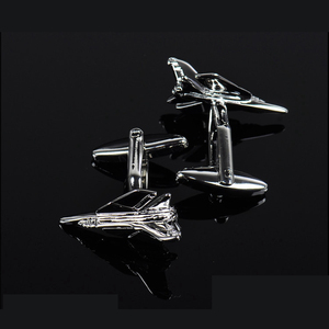 メーカーサプライヤー卸売男金属飛行機カフスノベルティカフスリンク - Product Image 3