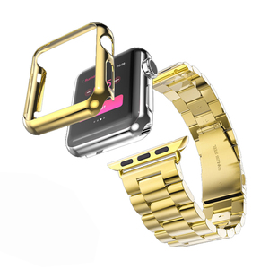 Venta al por mayor de correa de acero inoxidable sólido con cubierta de la caja para Apple Watch <span class=keywords><strong>IWatch</strong></span> 38 42mm - Product Image 1