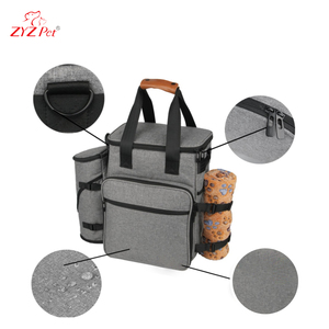 Küçük köpek spor malzemeleri kiti naylon Pet Tote aksesuarları seyahat fermuarlı çanta kapatma kuru gıda depolama sırt çantası - Product Image 6