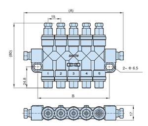 Distributeur BAOTN distributeur de <span class=keywords><strong>graisse</strong></span> système de lubrification central raccord en cuivre pour machine de tour cnc - Product Image 4