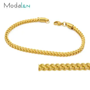 Pulseira modo en ouro 316, bracelete de titânio personalizado