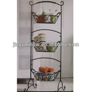 10% de réduction ! Panier à fruits en métal à 3 niveaux, paniers muraux à 3 niveaux, panier suspendu à 3 niveaux - Product Image 3