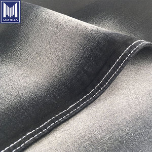 10oz Stock 75% Cotton 18% Polyester 2% Spandex 5% Viscose Back Black Jeans Denim Wholesale Fabric Made in Usa - Product Image 2