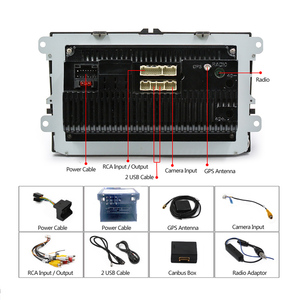 万奇9英寸4核安卓11车载Dvd多媒体播放器收音机视频立体声全球定位系统导航系统，适用于大众/斯柯达/座椅 - Product Image 4