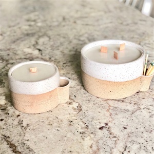 Conception avancée gros <span class=keywords><strong>pas</strong></span> <span class=keywords><strong>cher</strong></span> décoratif artisanat match titulaire céramique <span class=keywords><strong>petit</strong></span> <span class=keywords><strong>bougeoir</strong></span> pour la décoration intérieure - Product Image 2
