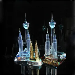 Hot Verkoop Oem Ontwerp Dubai Beroemde Gebouw Model Crystal Structuur Model Crystal Gift